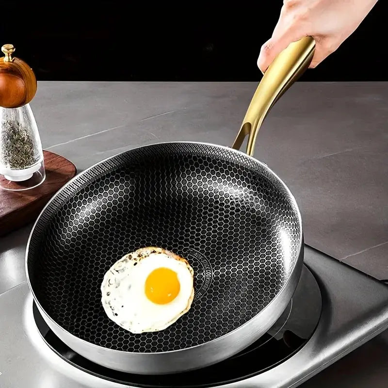 Stainless Steel Wok Pan | 316 Stainless Steel | Nonstick Honeycomb | Standard