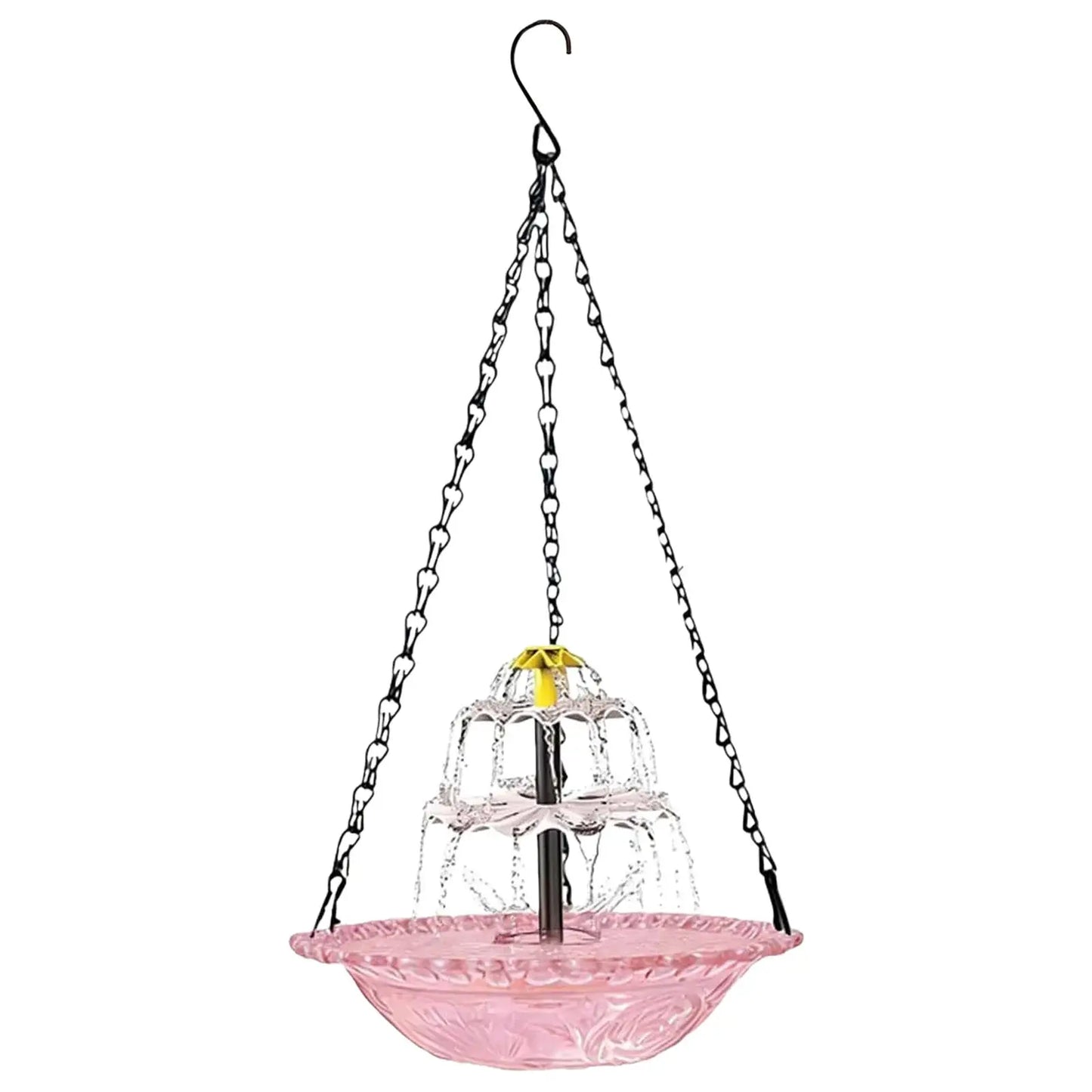 Solar Cascade Hanging Bird Bath Fountain Wildlife Feeder Outdoor Hanging Bird Bath with Solar Fountain for Garden Backyard Patio from PriceLows™