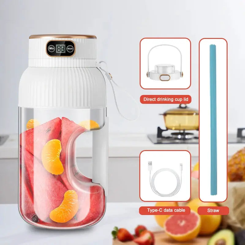 1000ML Portable Juicer Blender Fruit Juicer USB Charging Lemon Orange Fruit Juicing Cup Smoothie Blender Machine Kitchen Tools from PriceLows™