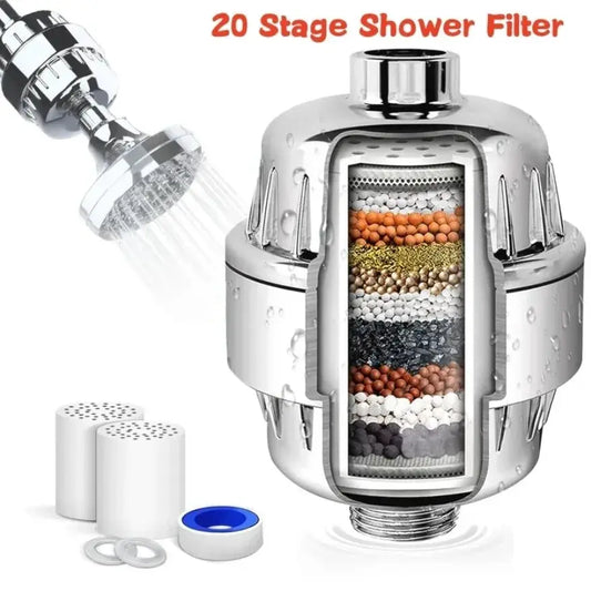 15-20Stages High householdto Remove Chlorine Fluoride Heavy Metals Filtered Soften Hard Water for Shower Head Cleaning Purifier from PriceLows™