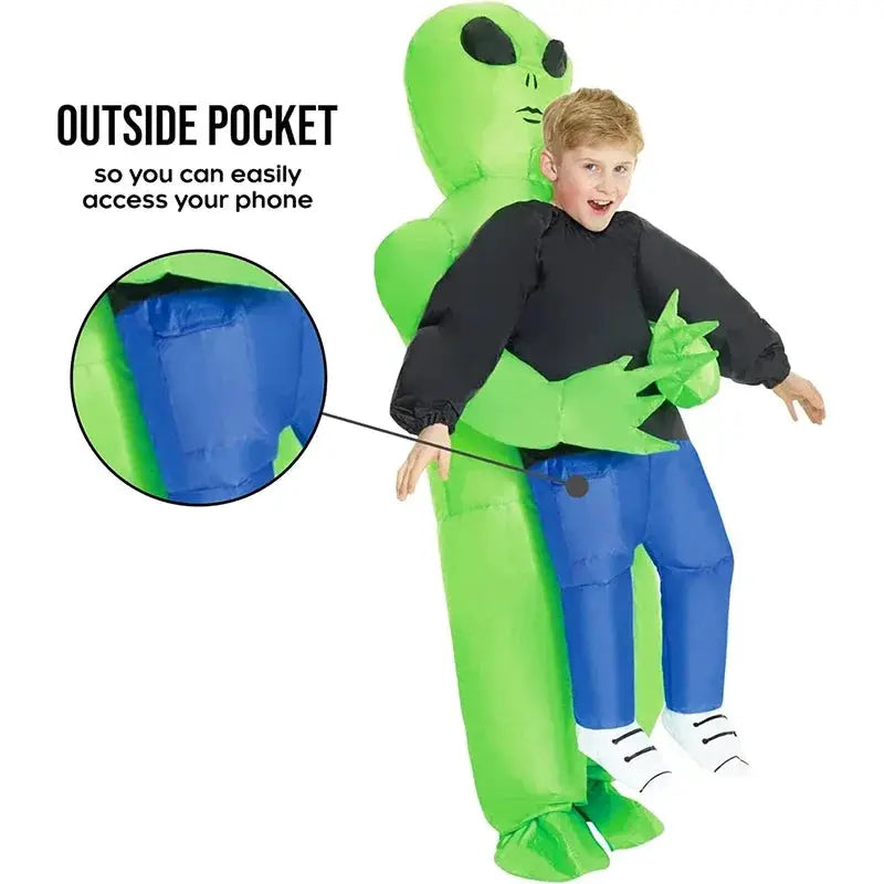 Alien Inflatable Costume | Green Color | Kids Size