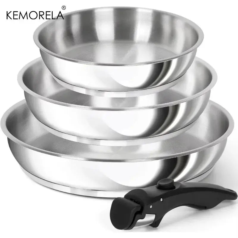 Stainless Steel Pot Set | Induction Compatible | Oven Safe | Stackable
