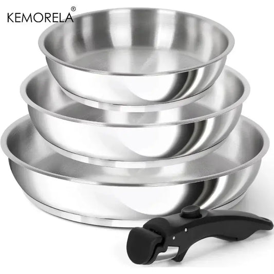 Stainless Steel Pot Set | Induction Compatible | Oven Safe | Stackable