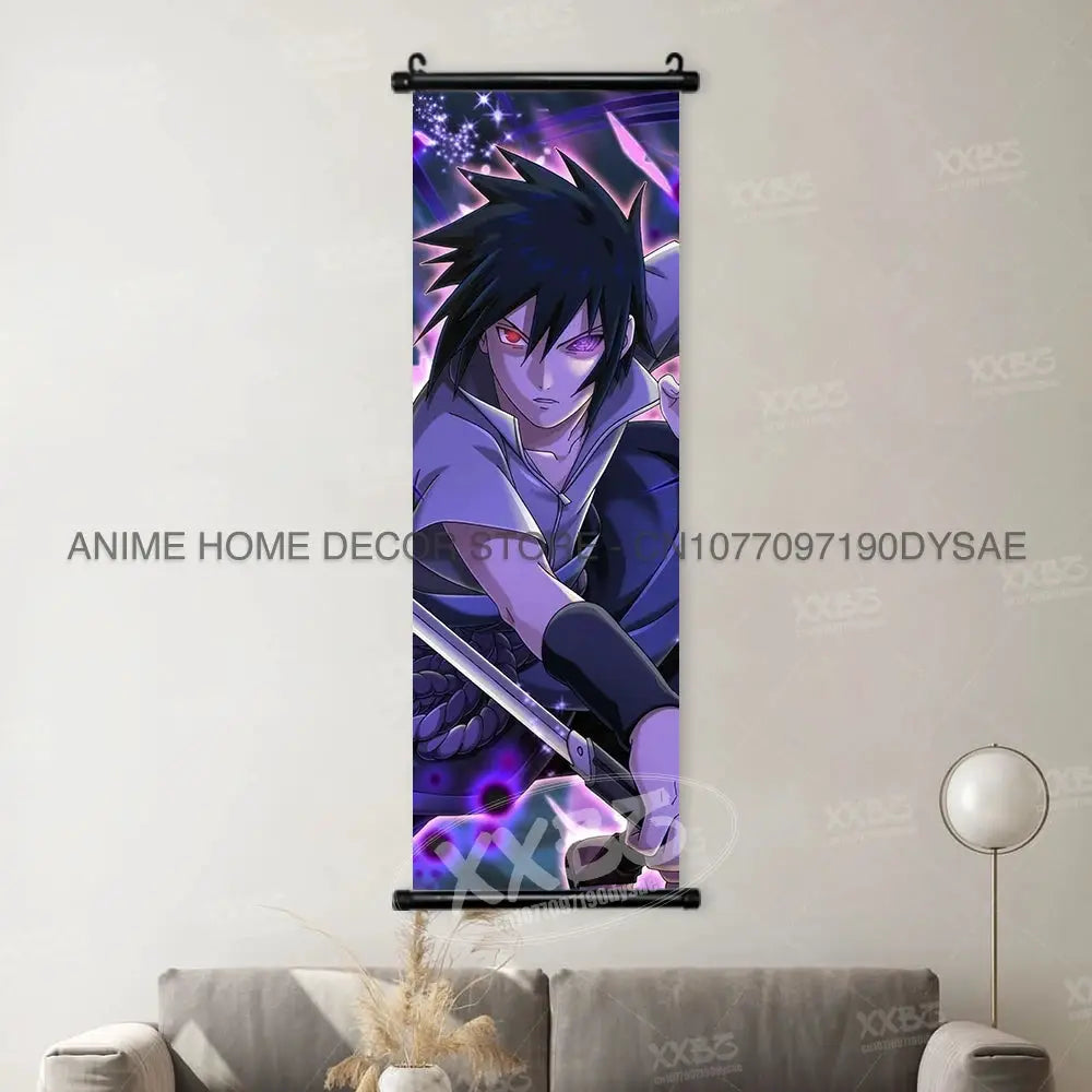 Uzumaki Naruto Posters Sasuke Home Decor Uchiha Madara Hanging Painting Might Guy Scrolls Picture Gaara Wall Art Killer B Mural from PriceLows™