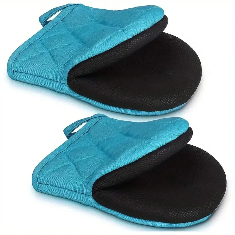 Oven Mitts | Heat Resistant 500F | Non Slip Grip | Short One Size