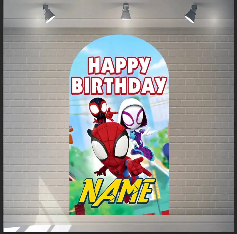 Backdrop | Spider-Man And His Amazing Friends Theme Backdrop | Vinyl Background