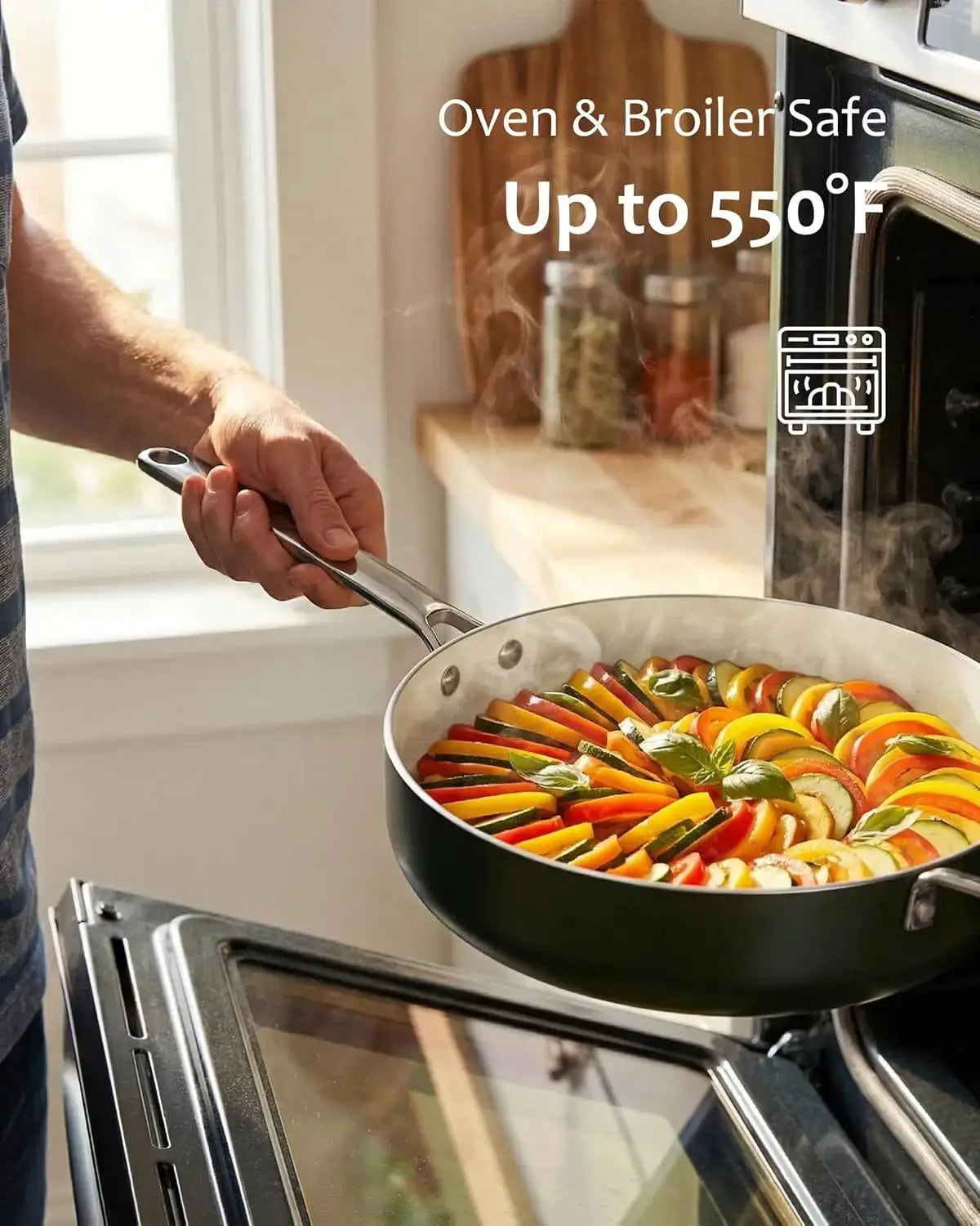 Nonstick Ceramic Cookware Set: Pots, Pans & Utensils, Toxin-Free, Oven Safe from PriceLows™