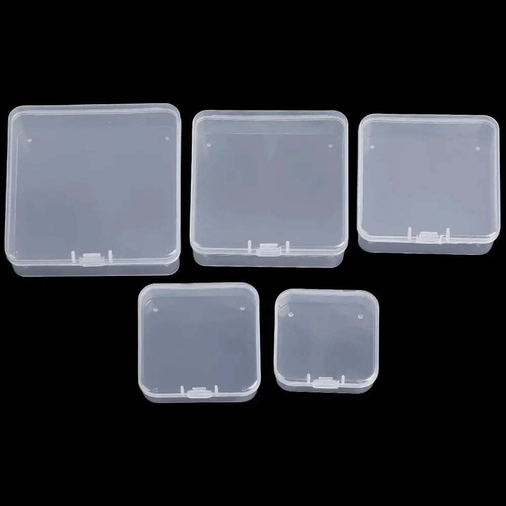 1PC Square/Round Transparent Plastic Storage Box Small Case Beads Earrings Jewelry Container Hardware Organizer Pill Chip Box from PriceLows™