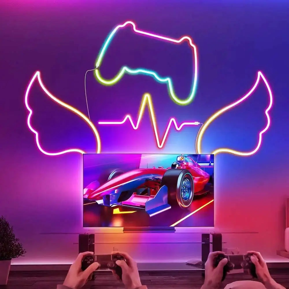 TUYA Neon LED Strip Lights 5V 72LEDs/M Silicone Neon Rope Light with Music Sync RGBIC Dreamcolor Chasing Strip Tape for Room from PriceLows™