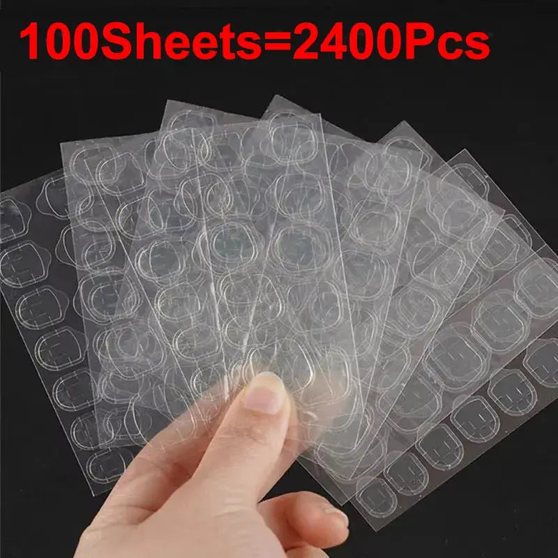 New 600PCS Double Sided Glue Nail Sticker Nail Art Sticker Nail Stickers Self-adhesive Jelly False Nails Tips GDJ01 from PriceLows™