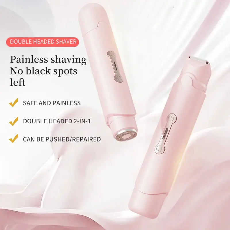Double Head Electric Epilator | Rechargeable | Painless Hair Remover | Body & Bikini