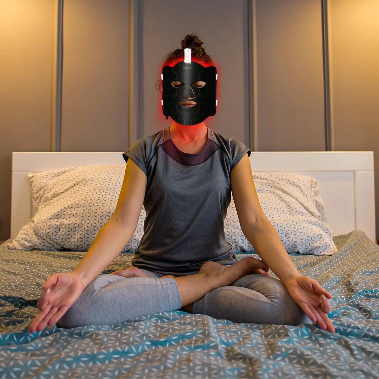 Advanced LED Facial Mask with Neck Care - 7 Color Photon Therapy for Anti-Aging & Acne, Wireless & Rechargeable from PriceLows™