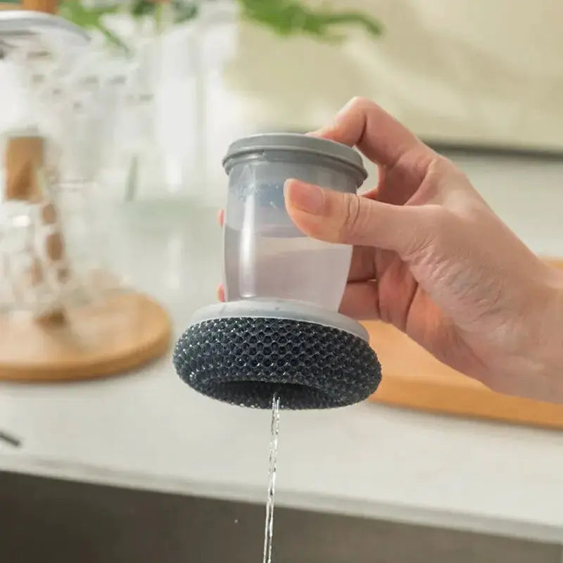 1pc Portable Kitchen Soap Dispensing Dishwashing Tool Brush Easy Use Scrubber Wash Clean Tool Kitchen Cleaning Tool from PriceLows™
