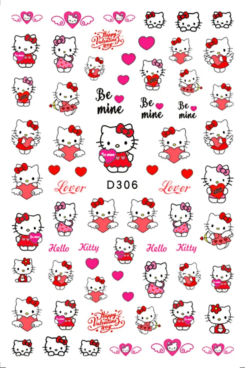 1PCS Cartoon Kawaii Pokémon Nail Stickers 3D Sanrio Hello Kitty Stickers For Nails Nails Accesories Anime Kuromi Nail Supplies from PriceLows™