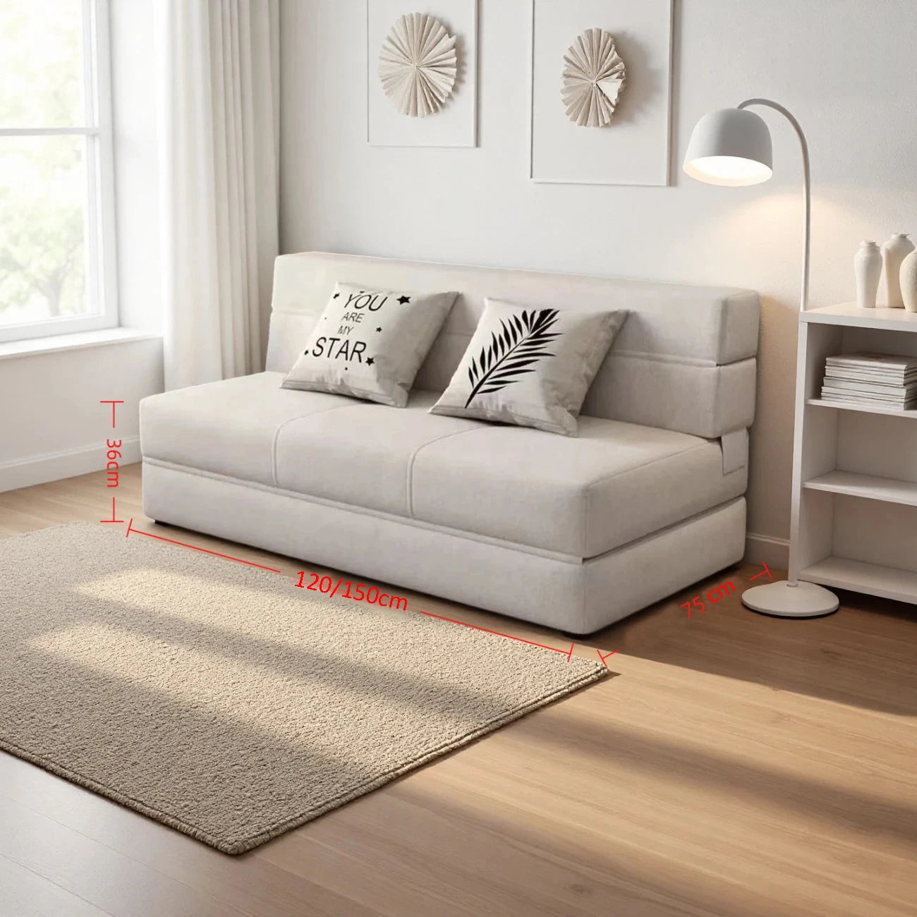 Sofa | Sponge Filling | Hemp Fabric | Single, Double, Triple