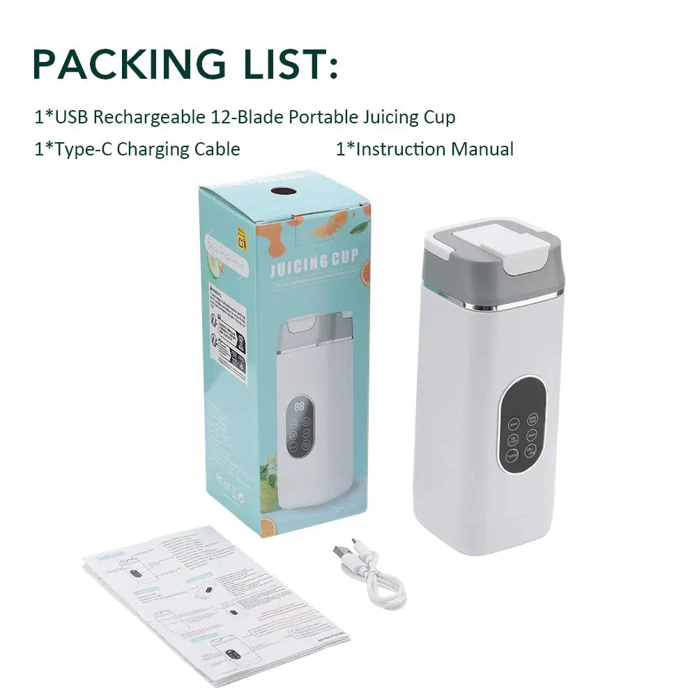 Portable Blender | 6 Blades | Stainless Steel | Rechargeable