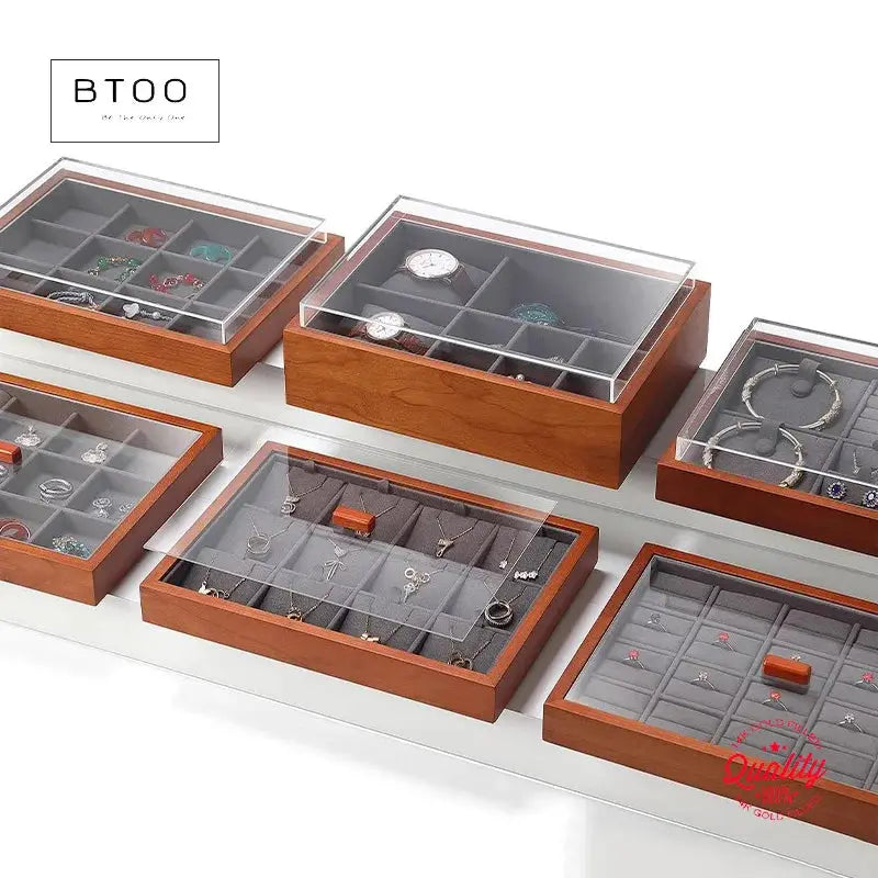 Jewellery Box Organiser Wooden Jewelry Storage Box Jewelry Storage Box Jewelry Necklace Ring Display Box Earring Storage from PriceLows™