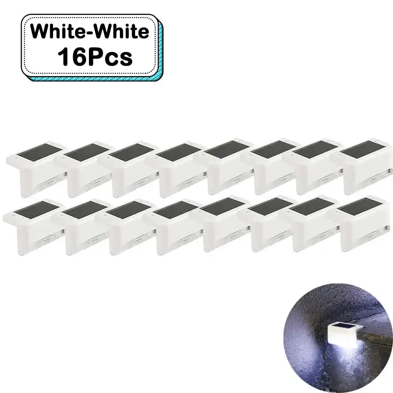 Outdoor Solar Step Lights Warm White LED Waterproof Stair Path Lighting for Garden Patio Fence Balcony Decoration Solar Power from PriceLows™
