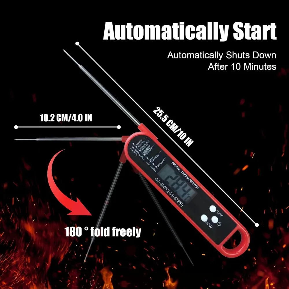 Meat Thermometer | Waterproof Digital | Instant Read | For Cooking BBQ