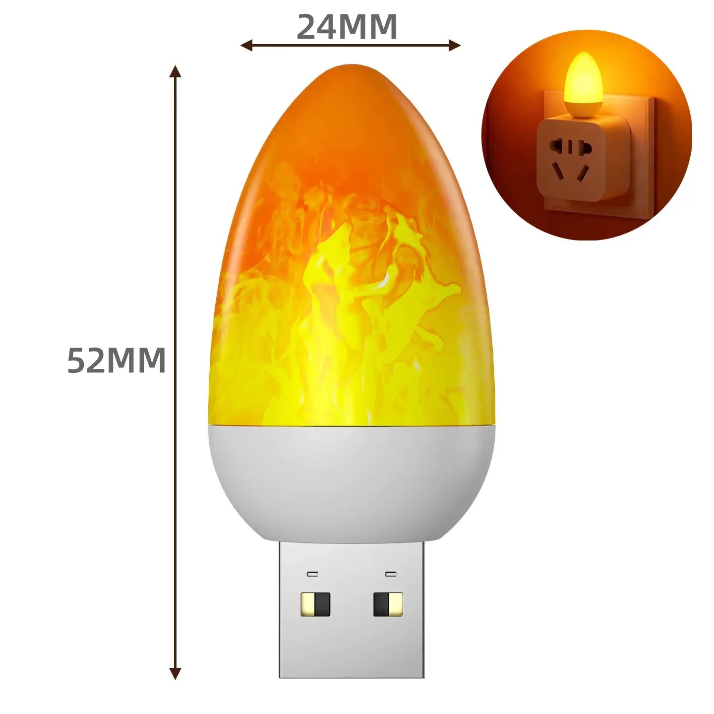 Dynamic Flame USB LED Flame Flame Candle Lights Flash Atmosphere Light Portable Book Lamp Camping Lighting Bedroom Decoration from PriceLows™
