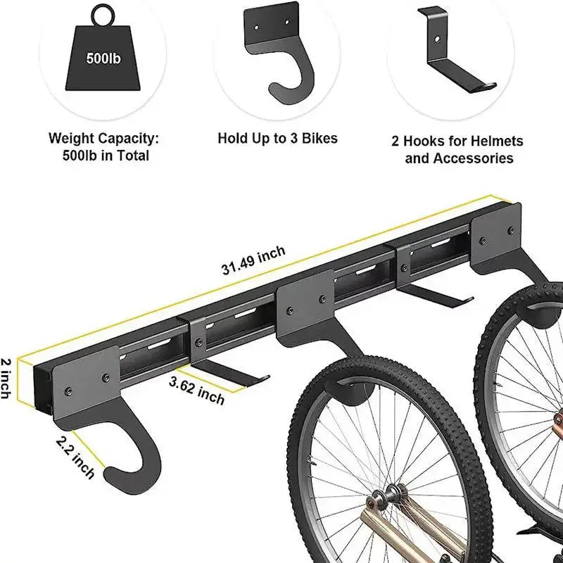Bicycle storage rack Wall-mounted hook, road bike indoor parking heavy storage hook from PriceLows™