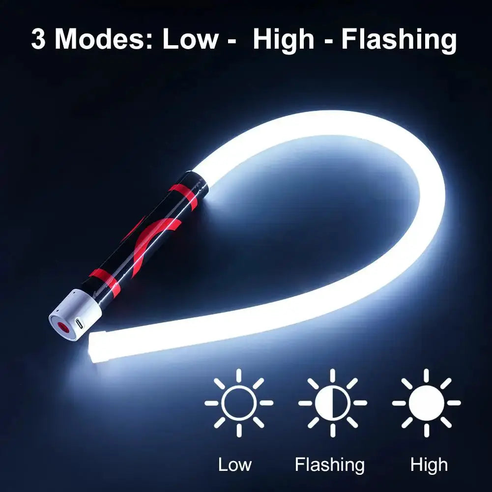 Bendable LED Flashlight | 27-Inch Flexible Body | Rechargeable | For Mechanics