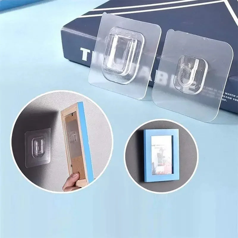 Double-Sided Adhesive Wall Hooks Hanger Strong Transparent Suction Cup Sucker Hooks Kitchen Bathroom Storage Plug Socket Holders from PriceLows™