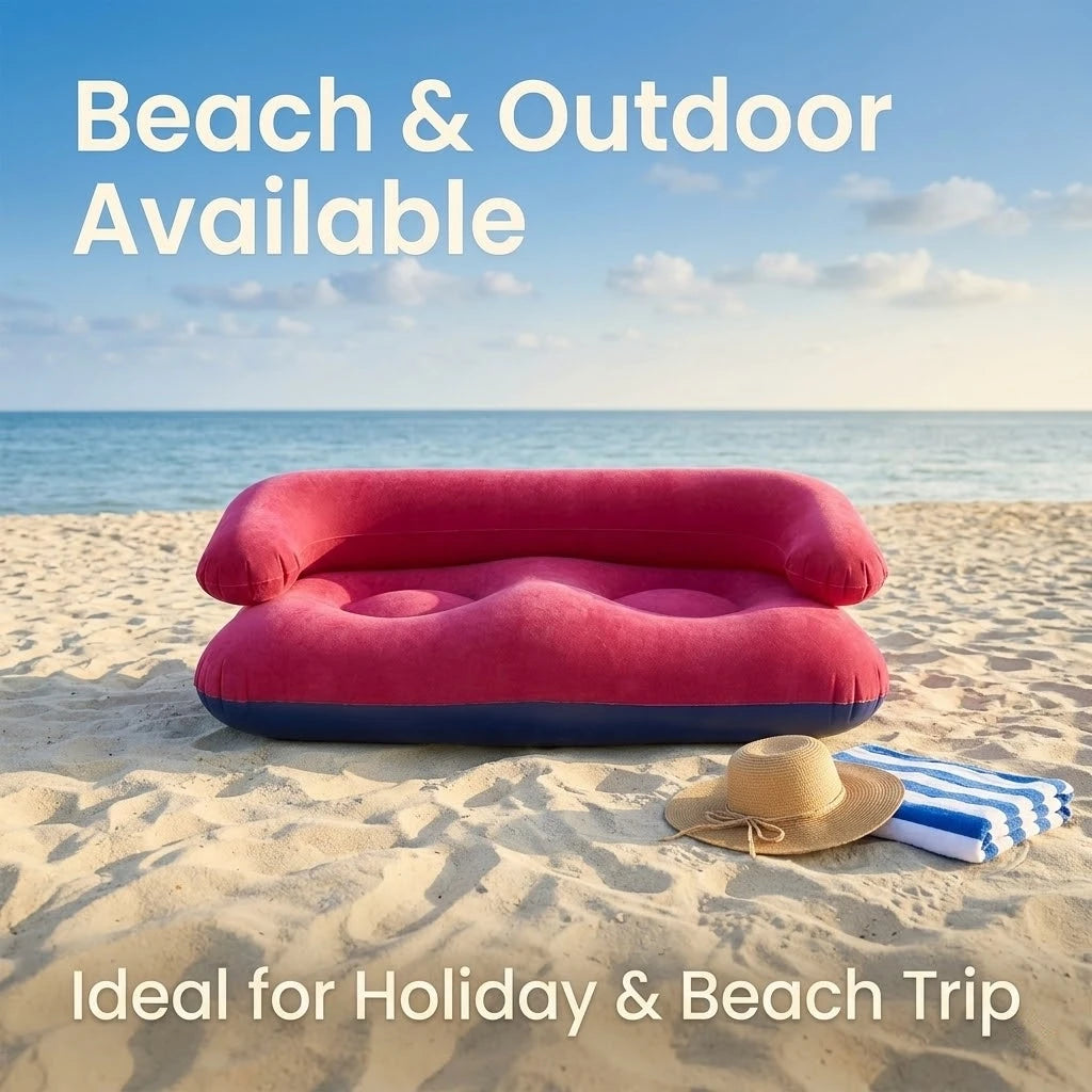 Inflatable Sofa Couch | 2 Person | Foldable With Armrests | Outdoor Camping