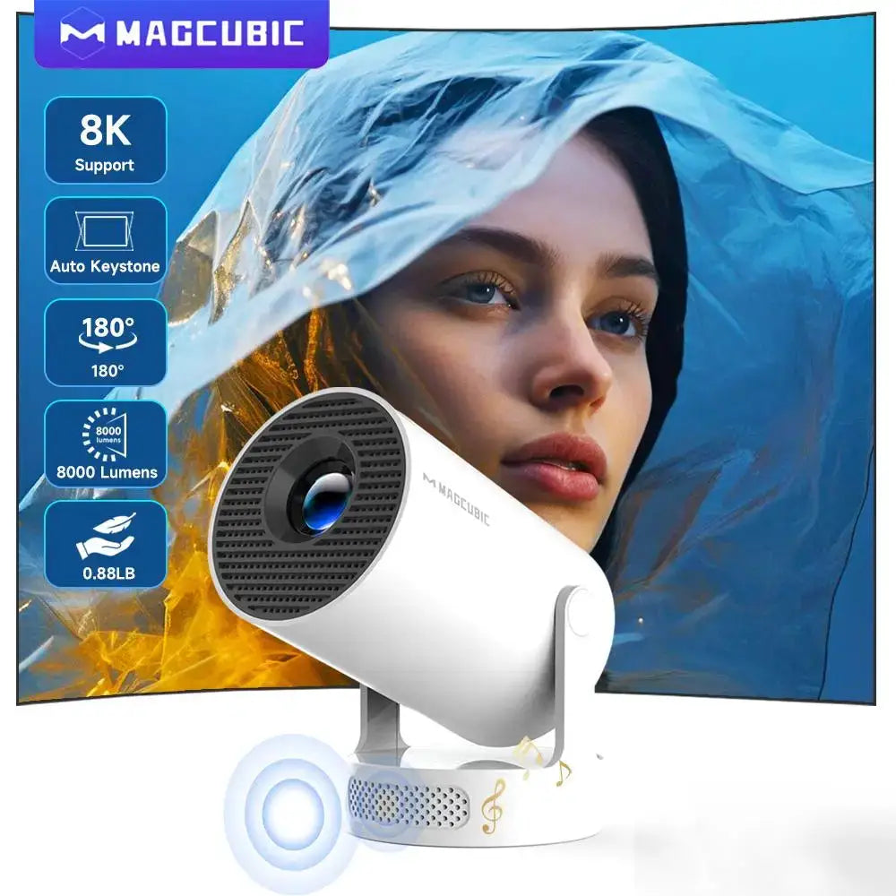 Portable Projector | 720P HD Display | Android 14 | 5W Built In Speaker