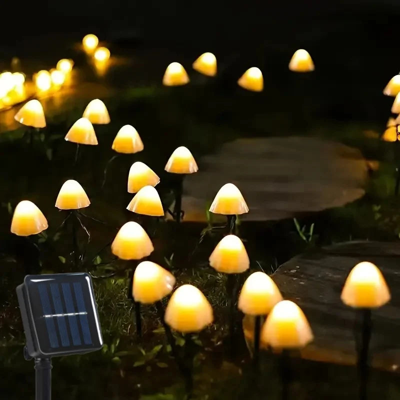 12pcs Mushroom Solar Lights Fairy Solar String Lights 8 Modes Outdoor Solar Pathway Lights Outdoor Decor for Christmas Lamp from PriceLows™