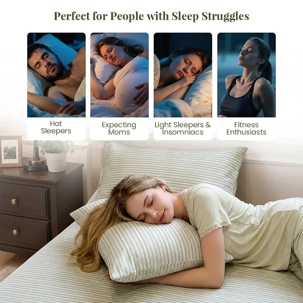 Cooling & Breathable 3-Piece Fitted Sheet Set | Textured Weave | 16-19" Deep Pocket with Non-Slip Fit | Ideal for Hot Sleepers from PriceLows™