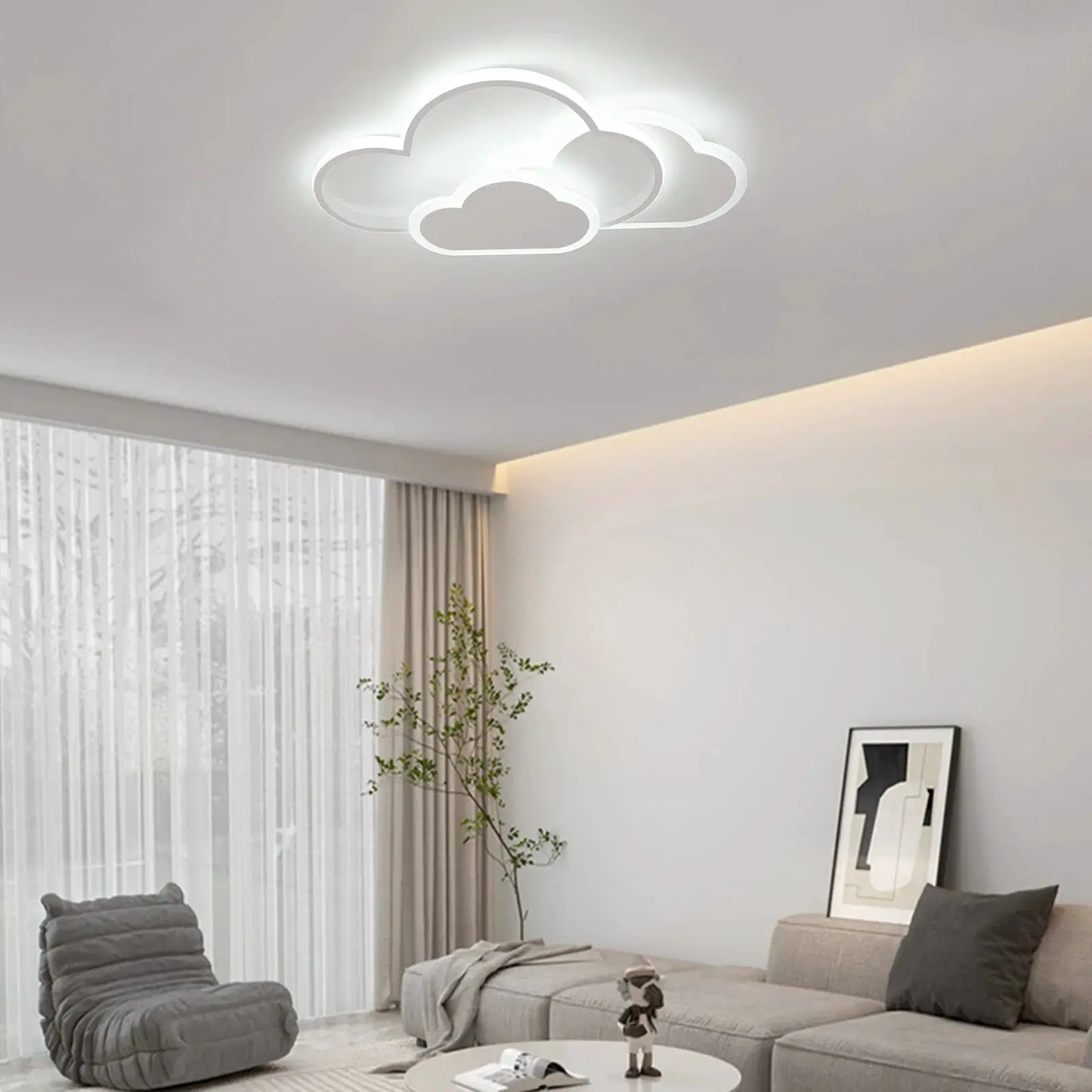 Cloud LED Ceiling Lamp 22" Modern Minimalist Lighting 52cm for Living Room Children's Room Bedroom from PriceLows™