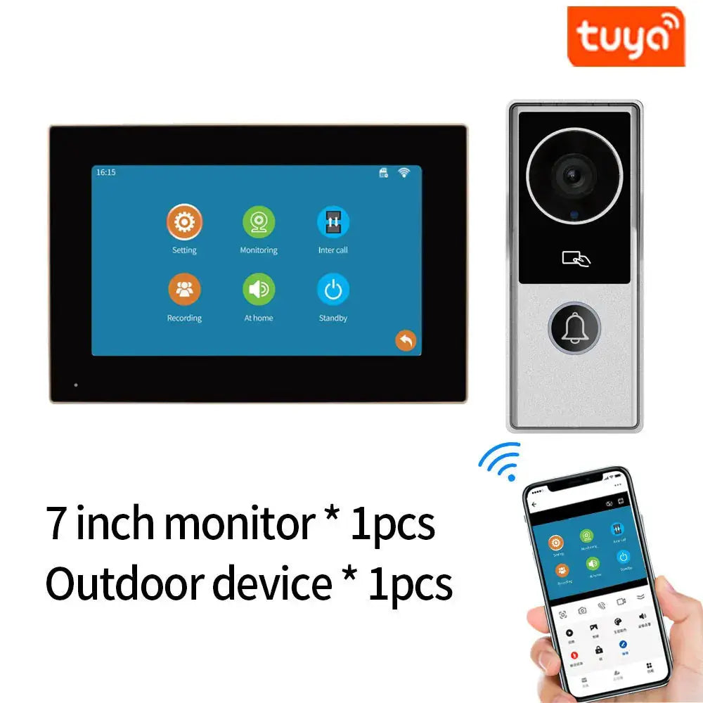 Smart Video Intercom | 1080P HD Camera | Touch Monitor | 7 10 Inch