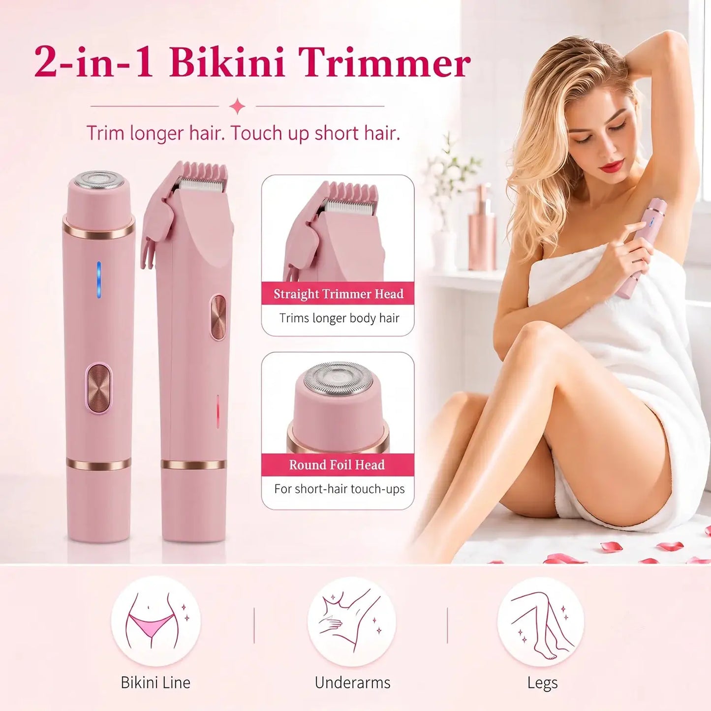 Rechargeable Electric Hair Trimmer | Dual Head | USB Powered