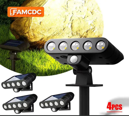 4 Pcs Solar Outdoor Spotlights Lawn Flag Lights Landscape LED Ground Lights Suitable For Gardens Trees And Courtyards Pathway from PriceLows™