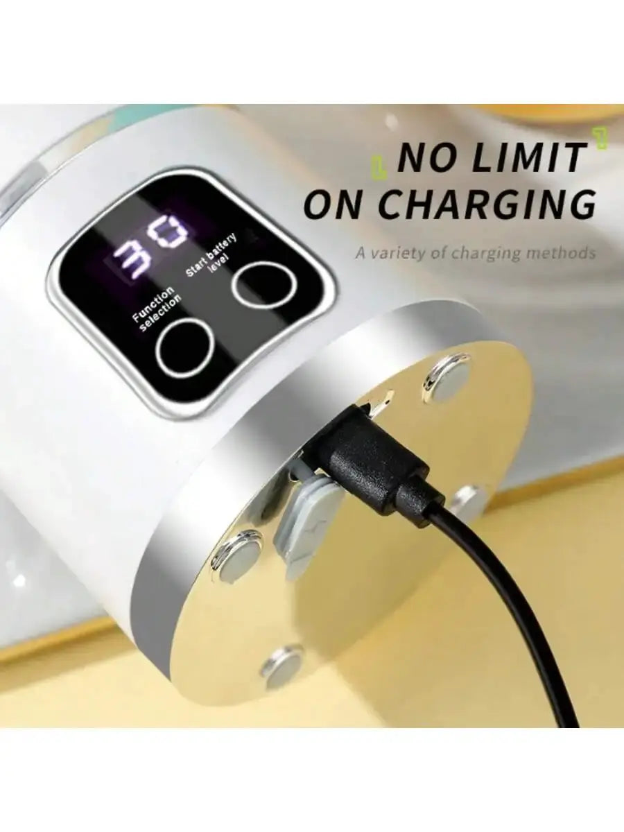 12 Blades Portable USB Charging Juicer, 500ML Mini Personal Blender, Electric Smoothie Juice Maker, Compact Rechargeable Mixer for Shakes, Fruit Vegetable Drinks, Travel Home Office Outdoor Use from PriceLows™