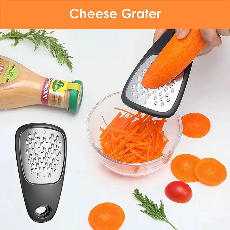 6 Pieces Kitchen Gadgets Set Space Saving Cooking Tools Cheese Grater Bottle Opener Vegetable Peeler Pizza Cutter Garlic Grinder from PriceLows™