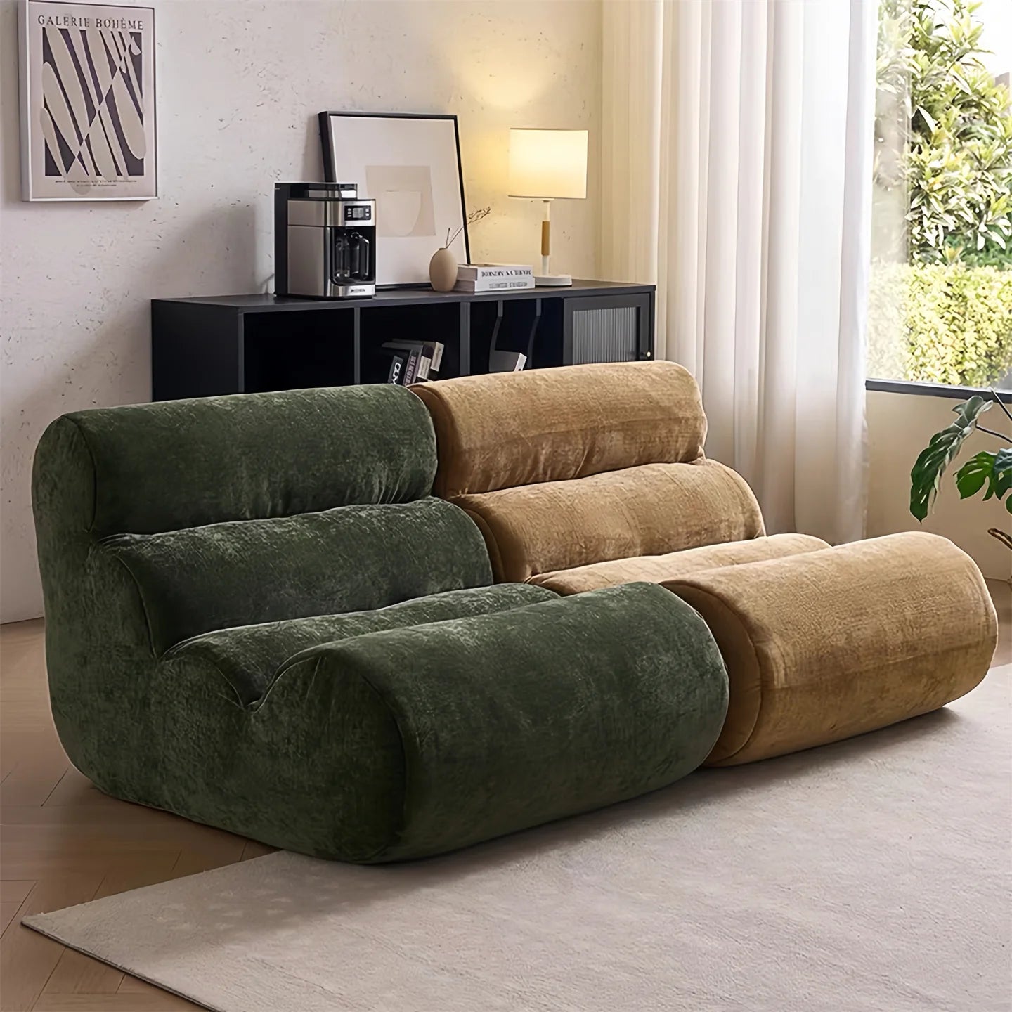 Lounge Chair | Velvet Fabric | No Assembly | One Size
