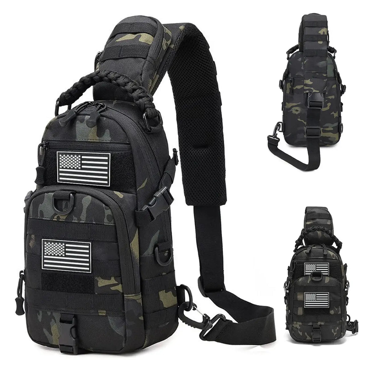 Crossbody Chest Bag | Molle Expandable | Polyester | Adjustable Fit