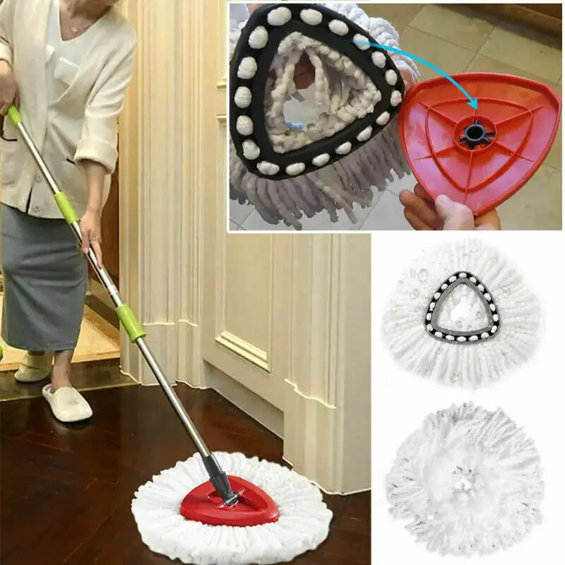 Easy Wring and Clean Floor Mop Turbo Microfibre 2in1 Replacement Refill Mop Head Accessory Home Cleaning Tools Mop from PriceLows™
