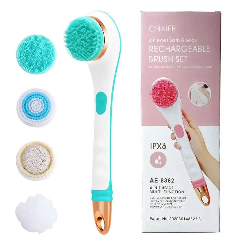 Electric Bath Brush | Rotating Spin Brush | Back Scrubber Handle | One Unit