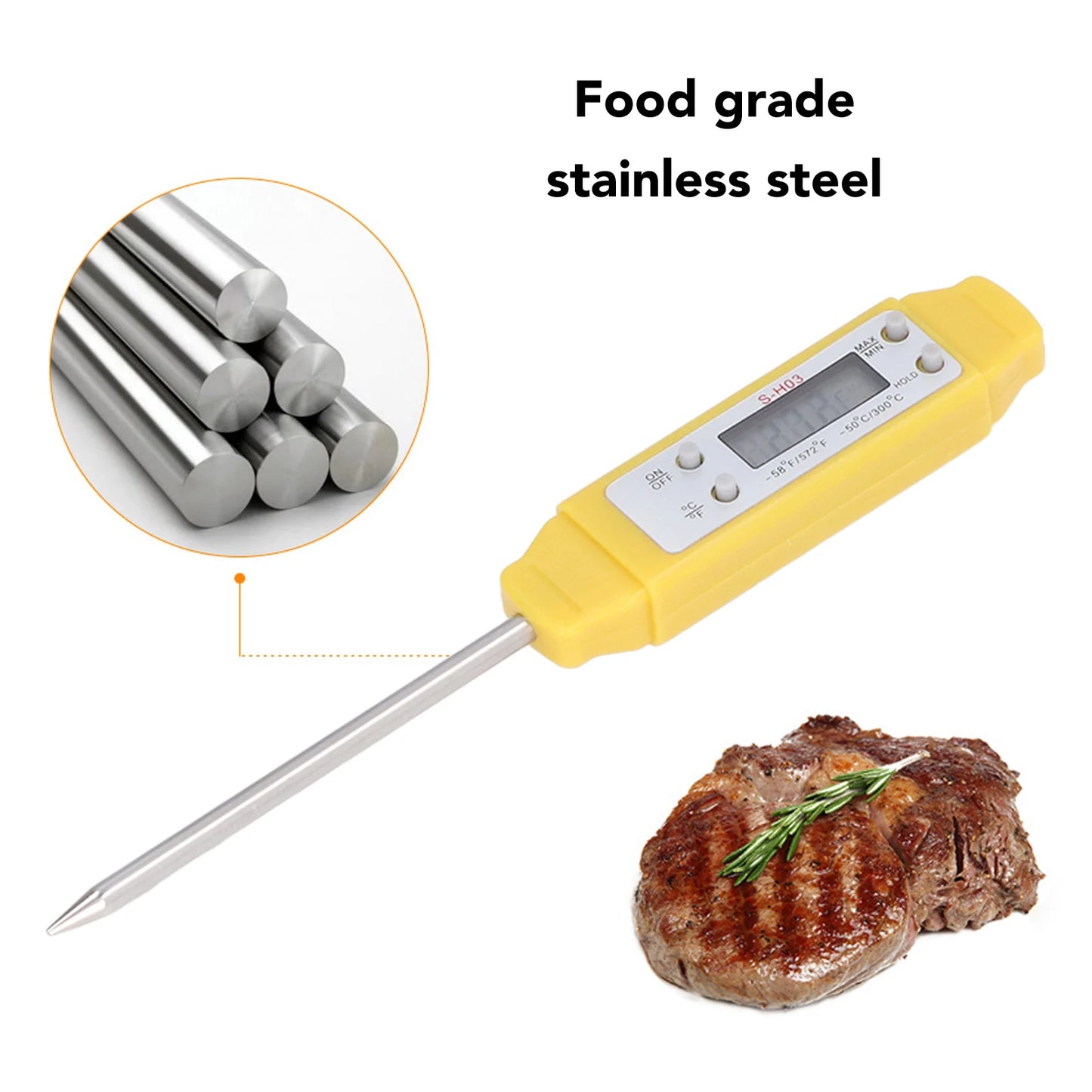 Food Thermometer | Calibration Function | Kitchen And BBQ Use | One Size