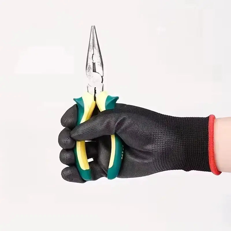 8/16/24PCS PU Coating Gloves Anti-Slip Wear-Resistant Nylon PU Gloves Durable Gardening Machinery Automotive Repair Tools from PriceLows™