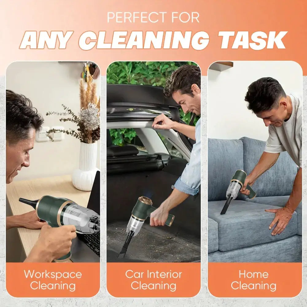 Portable cordless car vacuum cleaner, home appliance, suitable for cars, bedrooms, carpets, pet hair, high-power device from PriceLows™