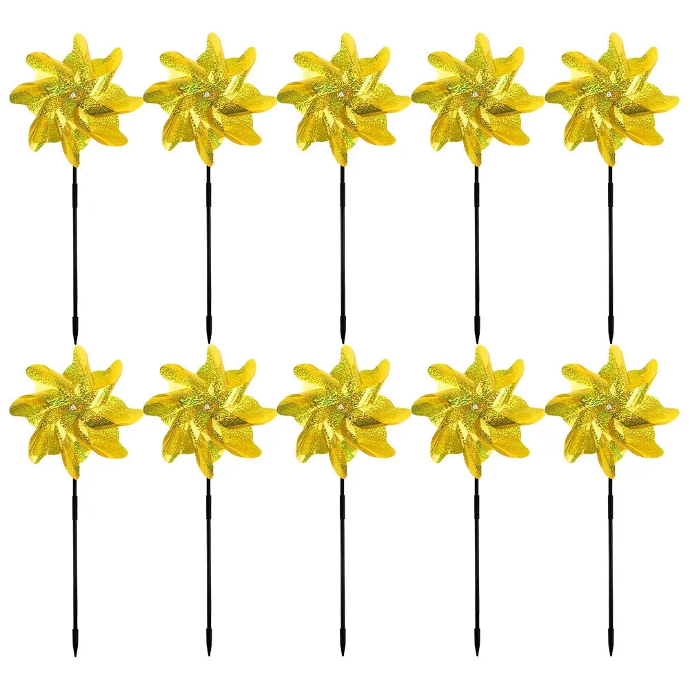 2/10pcs Bird Repeller Windmill Spinner Creative 8 Leaves Repelling Birds Wind Spinner Outdoor Garden Lawn Yard Decoration from PriceLows™