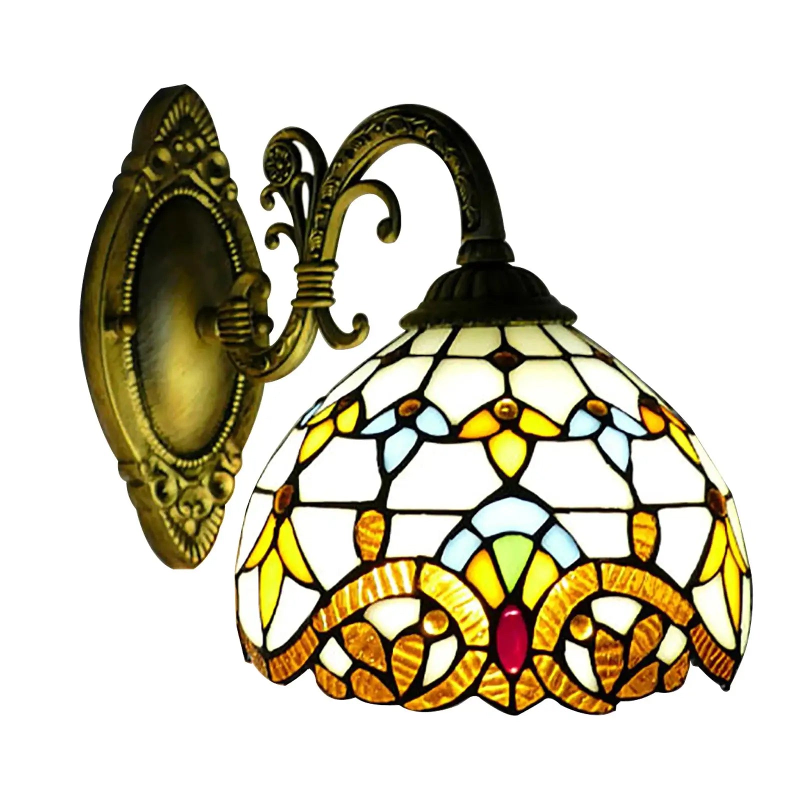 Tiffany Wall Lamp Wall Light Indoor Vintage Wall Lamp Vintage Lamp Retro Handmade Dome Lamp for Living Room Staircase Bedroom from PriceLows™