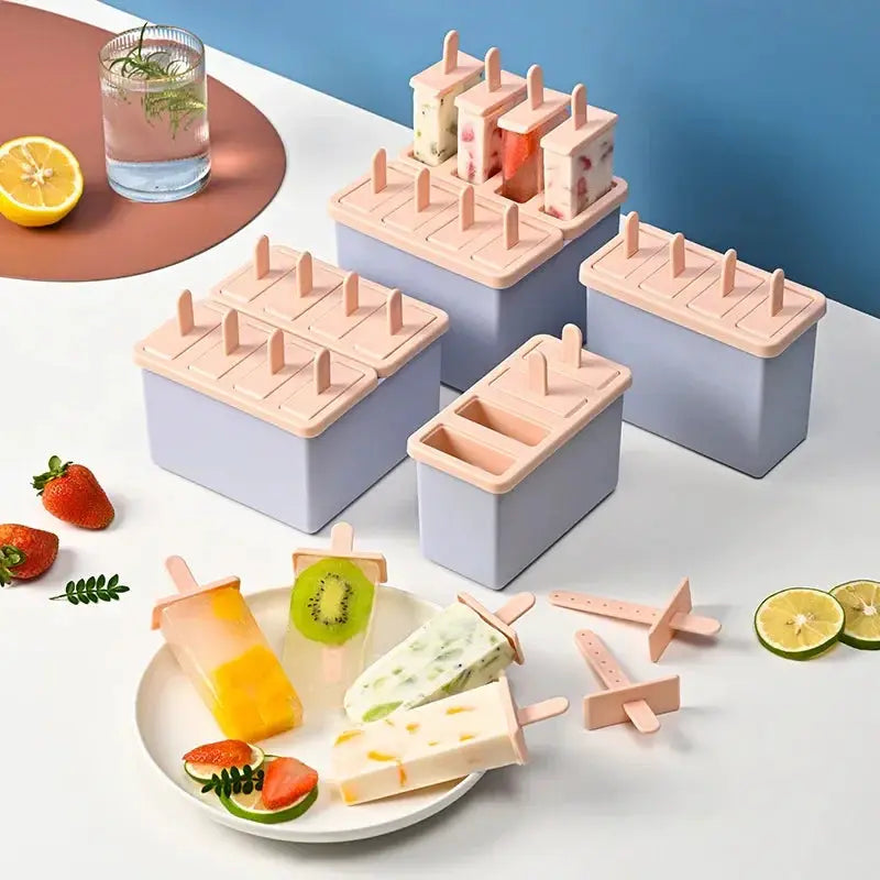 Popsicle/Sorbet Mold Food Grade Household Popsicle Making Frozen Ice Box Abrasive Tools with Lid Homemade Ice Cream Artifact from PriceLows™