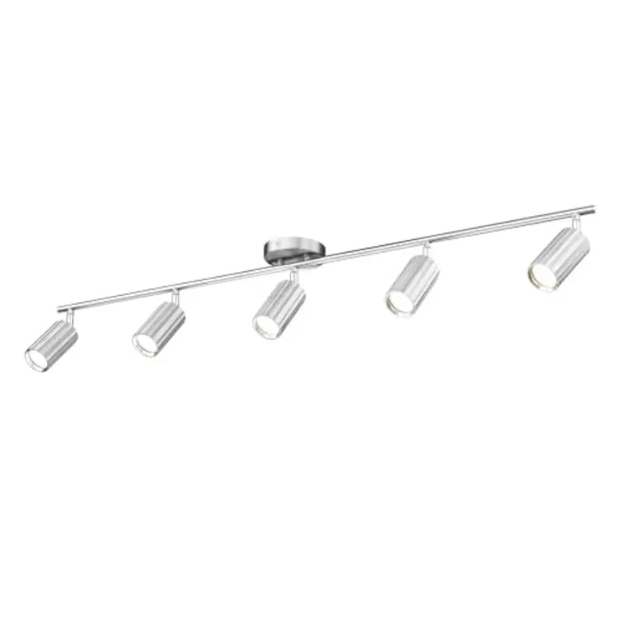 Track Lighting Fixtures Ceiling, 5 Light Brushed Nickel Track Lighting, 3000K GU10 Bulbs Included, 43.7" LED Track Lights for K from PriceLows™