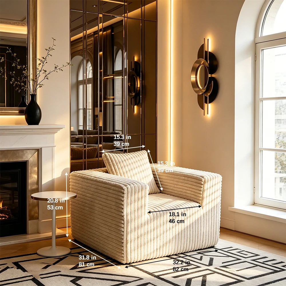 Single Person Sofa | Compressed Sponge | Modern Moroccan Style | Width Under 2000mm
