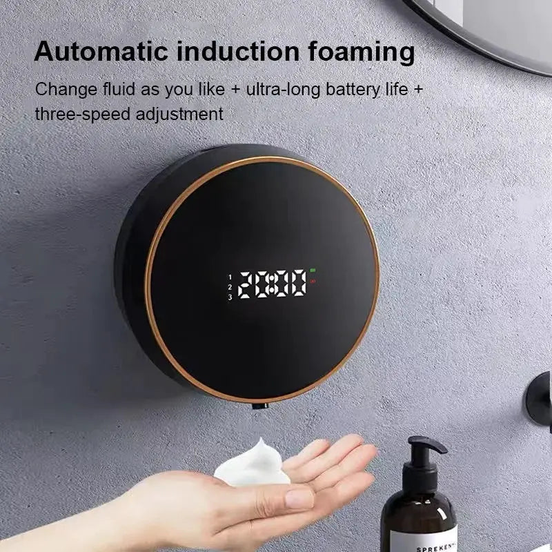 Touchless Automatic Sensor Soap Dispenser Foam Type-C Charging Smart Induction Hand Washer with Temperature Digital Display from PriceLows™